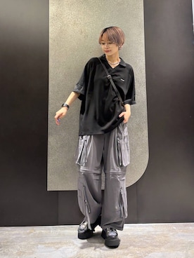 「HARE（ハレ）の【MADE IN JAPAN】ステンレスチェーンネックレス(HARE)（ネックレス、シルバー系）」を使った、mia4422hさん（レディース・166cm）の春コーディネート