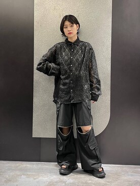 「HARE（ハレ）の2WAY-ZIPカーゴパンツ(HARE)（カーゴパンツ）」を使った、mia4422hさん（レディース・166cm）の夏コーディネート