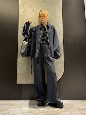 「アイテム（ブルゾン）」を使った、mia4422hさん（レディース・166cm）の夏コーディネート