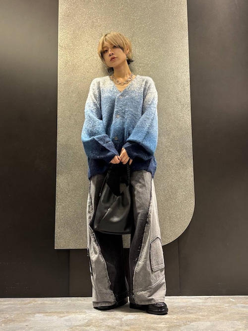 HARE【完売品】 2WAYグラデーションモヘヤニットカーディガン グラデ