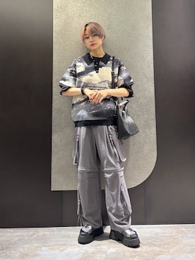 「HARE（ハレ）の【MADE IN JAPAN】ステンレスチェーンネックレス(HARE)（ネックレス、シルバー系）」を使った、mia4422hさん（レディース・166cm）の春コーディネート