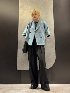 「アイテム（ブローチ/コサージュ）」を使った、mia4422hさん（レディース・166cm）の夏コーディネート