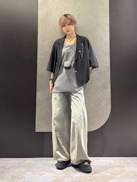 「HARE（ハレ）の【MADE IN JAPAN】ステンレスブレスレット(HARE)（ブレスレット、シルバー系）」を使った、mia4422hさん（レディース・166cm）の春コーディネート