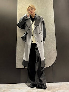 「アイテム（トレンチコート）」を使った、mia4422hさん（レディース・166cm）の秋コーディネート