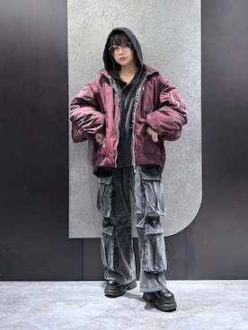 【HARE】BIG4ポケットカーゴパンツ S BIG4ポケットカーゴパンツ(HARE)を使った人気ファッション