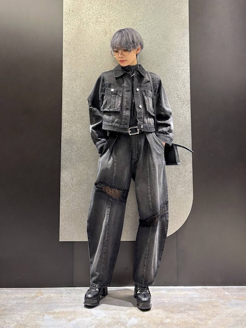 セール】レースキリカエデニムジャケット(HARE)（デニムジャケット