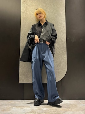 「アイテム（カーゴパンツ）」を使った、mia4422hさん（レディース・166cm）の夏コーディネート