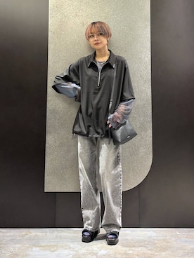 「HARE（ハレ）のスニーカーチャンキーブーサン(HARE)（ブーツ、ブラック系）」を使った、mia4422hさん（レディース・166cm）の春コーディネート
