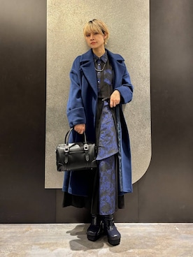 「アイテム（チェスターコート）」を使った、mia4422hさん（レディース・166cm）の冬コーディネート