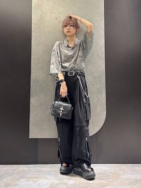 「HARE（ハレ）の【MADE IN JAPAN】ステンレスチェーンネックレス(HARE)（ネックレス、シルバー系）」を使った、mia4422hさん（レディース・166cm）の春コーディネート