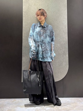 「HARE（ハレ）のメタルループタイ(HARE)（ネックレス、シルバー系）」を使った、mia4422hさん（レディース・166cm）の春コーディネート