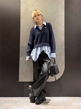 「HARE（ハレ）のアイテム（ニット/セーター）」を使った、mia4422hさん（レディース・166cm）の秋コーディネート