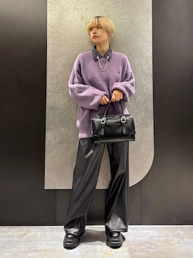 「HARE（ハレ）のアイテム（バッグ）」を使った、mia4422hさん（レディース・166cm）の冬コーディネート