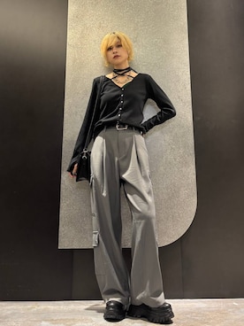 「アイテム（カーゴパンツ）」を使った、mia4422hさん（レディース・166cm）の夏コーディネート