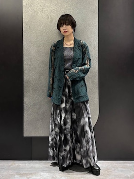 「アイテム（テーラードジャケット）」を使った、mia4422hさん（レディース・166cm）の夏コーディネート