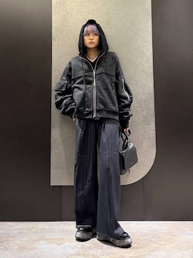 「HARE（ハレ）のアイテム（スラックス）」を使った、mia4422hさん（レディース・166cm）の秋コーディネート