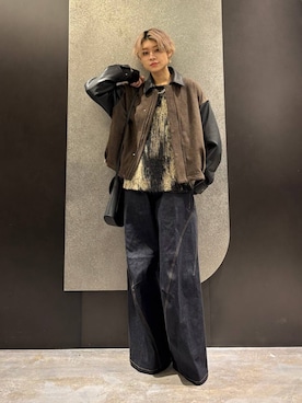 「HARE（ハレ）のアイテム（ブルゾン）」を使った、mia4422hさん（レディース・166cm）の秋コーディネート