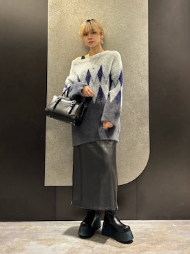 「アイテム（チュニック）」を使った、mia4422hさん（レディース・166cm）の秋コーディネート