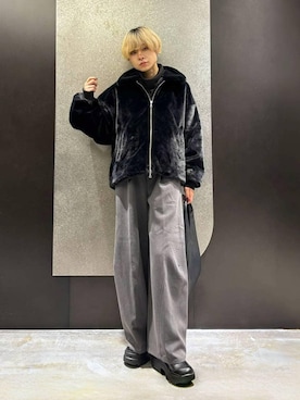 「HARE（ハレ）のアイテム（バッグ）」を使った、mia4422hさん（レディース・166cm）の冬コーディネート