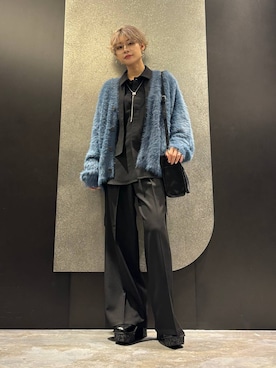 「アイテム（スラックス）」を使った、mia4422hさん（レディース・166cm）の秋コーディネート