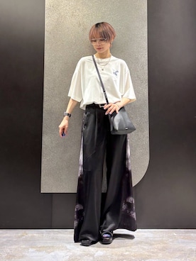 「HARE（ハレ）のスニーカーチャンキーブーサン(HARE)（ブーツ、ブラック系）」を使った、mia4422hさん（レディース・166cm）の春コーディネート