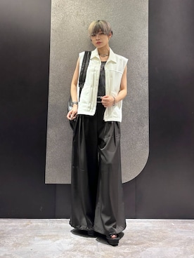 「HARE（ハレ）のアイテム（スラックス）」を使った、mia4422hさん（レディース・166cm）の夏コーディネート