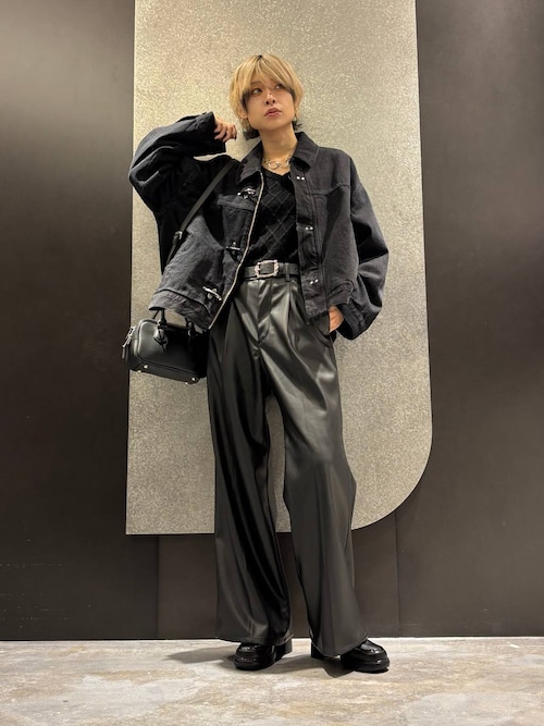 Z130【美品】HARE ボンテージパンツ 2way 黒 薄手 ユニセックス Z130