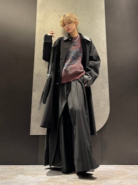 「HARE（ハレ）のフラワーモチーフメランジニット(HARE)（ニット/セーター）」を使った、mia4422hさん（レディース・166cm）の秋コーディネート