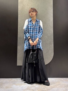 「HARE（ハレ）のマルチWAYウォレットチェーン(HARE)（ウォレットチェーン、シルバー系）」を使った、mia4422hさん（レディース・166cm）の春コーディネート