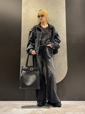 「アイテム（ウォレットチェーン）」を使った、mia4422hさん（レディース・166cm）の夏コーディネート