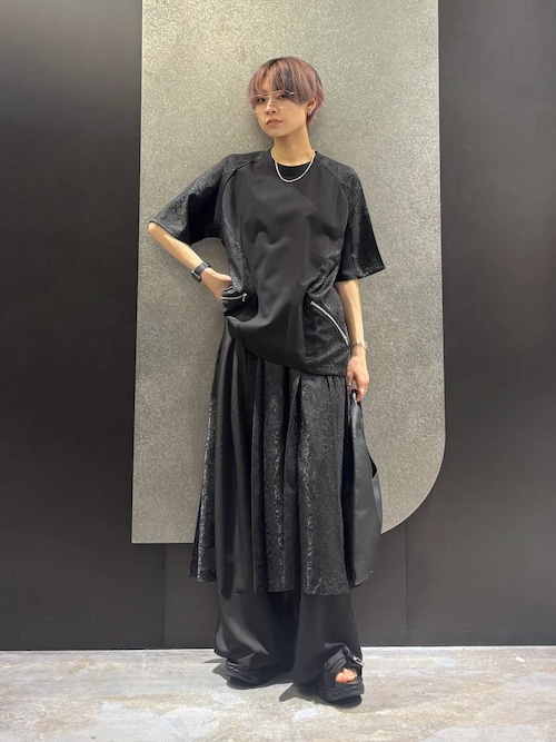 HARE（ハレ） tシャツ ジャガードキリカエZIPカット(HARE) メンズ