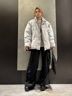 「HARE（ハレ）のフラワーモチーフメランジニット(HARE)（ニット/セーター）」を使った、mia4422hさん（レディース・166cm）の秋コーディネート