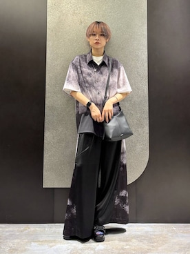 「HARE（ハレ）のメタルループタイ(HARE)（ネックレス、シルバー系）」を使った、mia4422hさん（レディース・166cm）の春コーディネート