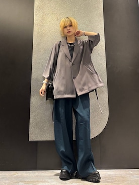 「アイテム（スラックス）」を使った、mia4422hさん（レディース・166cm）の夏コーディネート