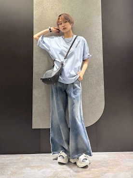 「HARE（ハレ）の【MADE IN JAPAN】ステンレスチェーンネックレス(HARE)（ネックレス、シルバー系）」を使った、mia4422hさん（レディース・166cm）の春コーディネート