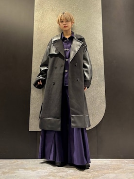 「アイテム（トレンチコート）」を使った、mia4422hさん（レディース・166cm）の秋コーディネート