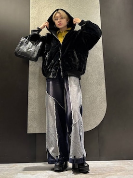 「HARE（ハレ）のアイテム（ブルゾン）」を使った、mia4422hさん（レディース・166cm）の秋コーディネート