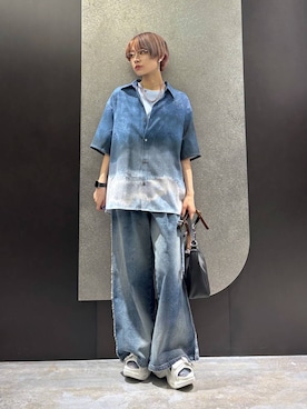 「HARE（ハレ）の【MADE IN JAPAN】ステンレスチェーンネックレス(HARE)（ネックレス、シルバー系）」を使った、mia4422hさん（レディース・166cm）の春コーディネート