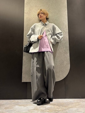 「アイテム（ウォレットチェーン）」を使った、mia4422hさん（レディース・166cm）の秋コーディネート