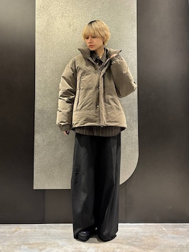 「HARE」｜「アイテム（ダウンジャケット/コート）」を使った、mia4422hさん（レディース・166cm）の冬コーディネート