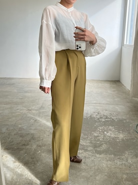 「春カラー」｜「アイテム（セットアップ）」を使った、Lianさん（レディース・157cm）の春コーディネート