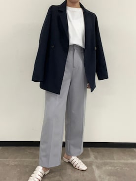 「冬」｜「アイテム（セットアップ）」を使った、Lianさん（レディース・157cm）の冬コーディネート