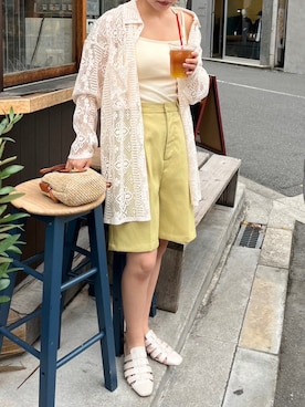 「LIAN（リアン）のアイテム（キャミソール）」を使った、Lianさん（レディース・157cm）の夏コーディネート