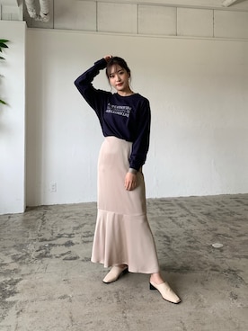 「LIAN（リアン）のアイテム（Tシャツ/カットソー）」を使った、Lianさん（レディース・157cm）の夏コーディネート