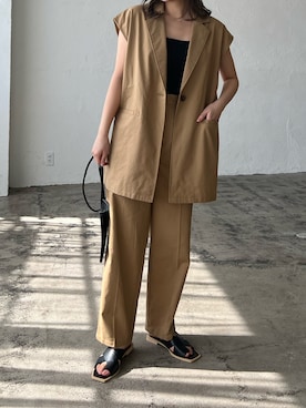 「アイテム（テーラードジャケット）」を使った、Lianさん（レディース・157cm）の春コーディネート