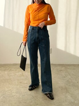 「LIAN（リアン）のアイテム（Tシャツ/カットソー）」を使った、Lianさん（レディース・157cm）の冬コーディネート