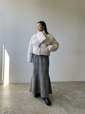 「LIAN（リアン）のアイテム（ダウンジャケット/コート）」を使った、Lianさん（レディース・157cm）の秋コーディネート