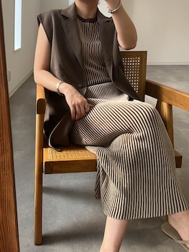 「春カラー」｜「アイテム（セットアップ）」を使った、Lianさん（レディース・157cm）の春コーディネート