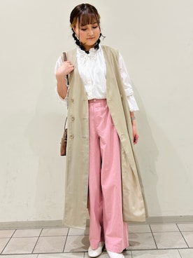 「花見コーデ」｜なっちゃんさん（レディース・161cm）の春コーディネート