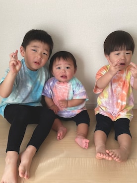 「三兄弟」｜RION/3兄弟ママ🧸さん（キッズ・100cm）の春コーディネート